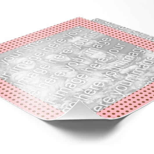 Photo du cadre de points rose et Brown (Coin)