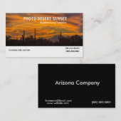 Photo du Carte de visite du coucher de soleil du d (Devant / Derrière)