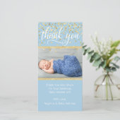 PHOTO du GARÇON bleue | de baby shower de MERCI (Debout devant)