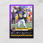 Photo du joueur de la carte de commerce de footbal (Devant)