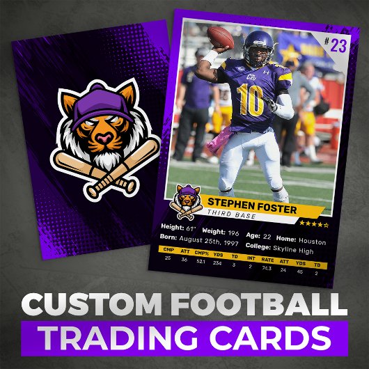 Photo du joueur de la carte de commerce de footbal