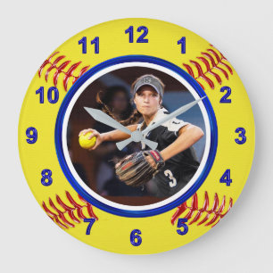 Photo du joueur de softball horloge de softball, b