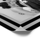 Photo du jour de mariage collage noir blanc Poster (Coin)