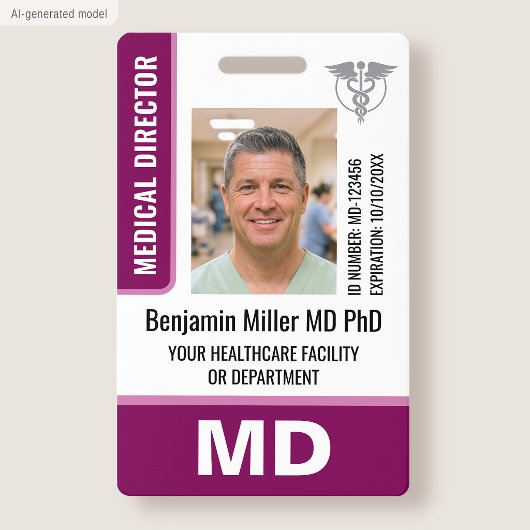 Photo du logo du badge d'identification du médecin