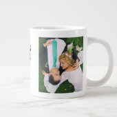 Photo du mari avec texte noir Mug de café géant (Droite)