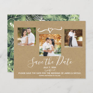Photo du Mariage Feuille de Palm Tropical Save the