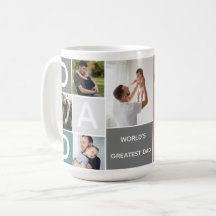 Photo du meilleur papa du monde Collage Mug