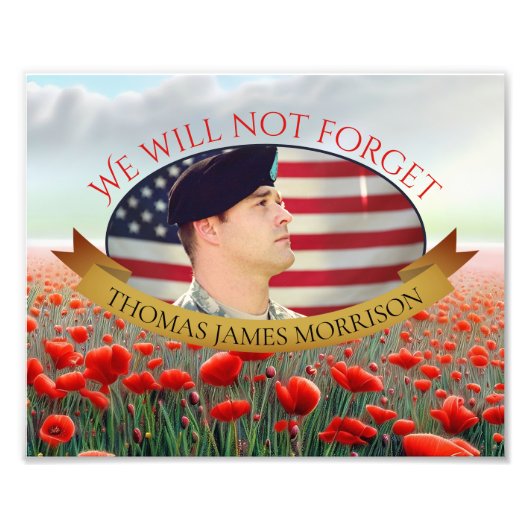 Photo du mémorial de Poppy Field (Devant)