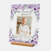 Photo du mémorial des funérailles florales violett (Angle)