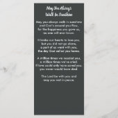 Photo du Mémorial Signet de la carte de prière fun (Dos)