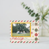 Photo du pôle Nord "Joyeuses fêtes" Carte 1 (Debout devant)