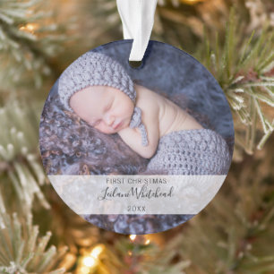 Photo du premier Noël de bébé