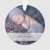 Photo du premier Noël de bébé (devant)