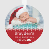 Photo du premier Noël de bébé Rouge (dos)