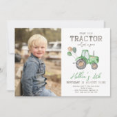Photo du tracteur Invitation d'anniversaire | Ferm (Devant)