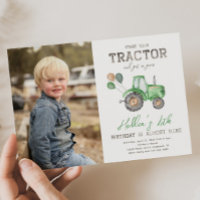 Photo du tracteur Invitation d'anniversaire | Ferm
