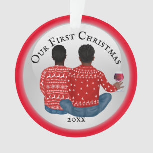 PHOTO D'UN couple gay afro-américain et indien