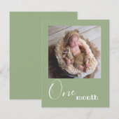 Photo d'un mois Carte de bannière Anniversaire (Devant / Derrière)