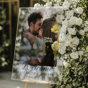 Photo Dusty Blue Crest Floral Mariage