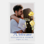 Photo Dusty Blue Crest Floral Mariage (Recto)