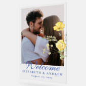 Photo Dusty Blue Crest Floral Mariage (Angle)