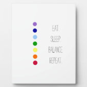 Photo Eat Sommeil Balance Simple Chakra Design Plaque (Devant)