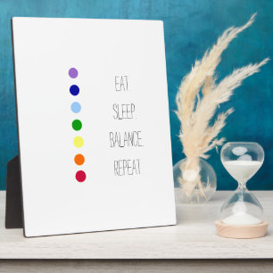 Photo Eat Sommeil Balance Simple Chakra Design Plaque