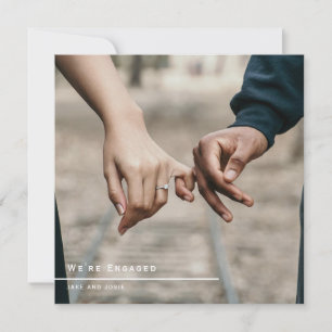 Photo, écriture or engagé carte de faire-part