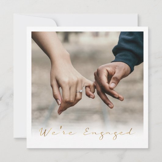 Photo, écriture or engagé faire-part (Devant)