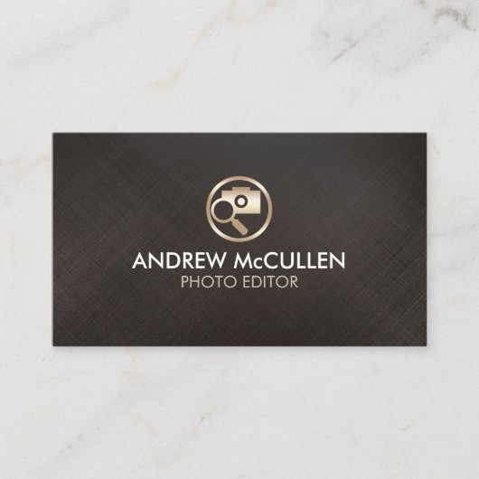 Photo Editor Camera Glass Icon Visitekaartje (Voorkant)