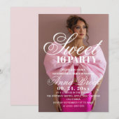 Photo Elegance Sweet 16 Birthday Party Invitation (Devant / Derrière)