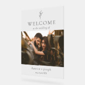 Photo Elegant Bienvenue Mariage Botanique Simple (Angle)