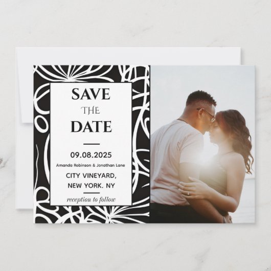 Photo Elegant Classy Wedding Enregistrer la carte  (Devant)