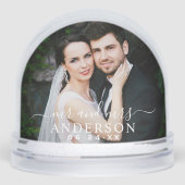 Photo élégant de M. et Mme en écriture blanche (Avant)