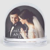 Photo élégant de M. et Mme en écriture blanche (Arrière)