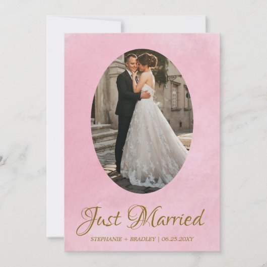 Photo Elegant Just Marié Mariage Faire-part (Devant)