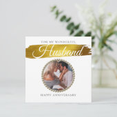 Photo Elegant Mari Mariage Anniversaire Carte (Debout devant)