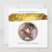 Photo Elegant Mari Mariage Anniversaire Carte (Devant)