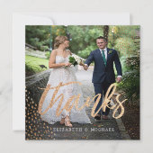 Photo Elégant mariage Gold Carré Merci (Devant)