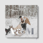 Photo Elegant Monogram Blue (Verso)