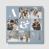 Photo Elegant Monogram Blue (Recto)