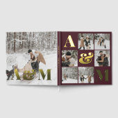 Photo Elegant Monogram Bourgogne Mariage Livre d'i (Complet)