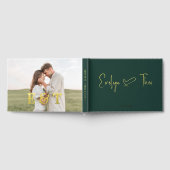 Photo Élégant Script Coeur Vert (Complet)
