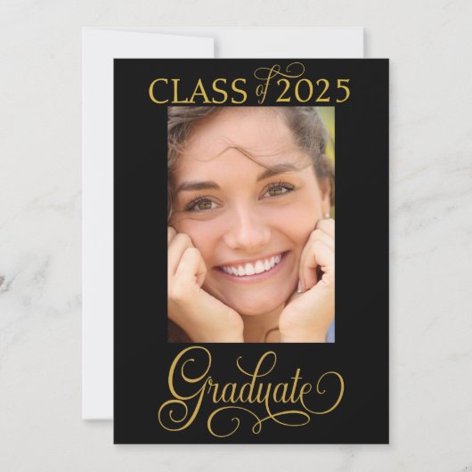 Photo Elegant Script Graduate Faire-part (Devant)