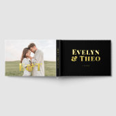 Photo Elegant Simple Black Mariage Livre d'invité (Complet)