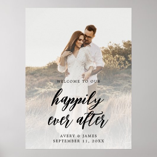 Photo Elegant Wedding Welcome Poster (Devant)