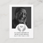 Photo Élégante, Anges, Carte de prière (Devant)