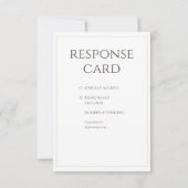 Photo élégante avec carte rsvp de typographie mode (Dos)