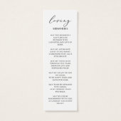 Photo élégante de Funeral Memorial Poem Bookmark C (Dos)