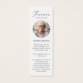 Photo élégante de Funeral Memorial Poem Bookmark C (Devant)